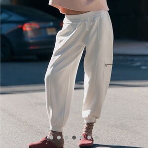 Daily Practice by Anthropologie Drawstring Sweatpants Size XL White NWT